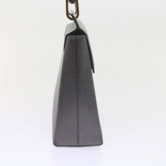 GUCCI Bamboo Hand Bag Leather Gray 001 3444 1887 Auth ar10952B - Picture 4 of 16